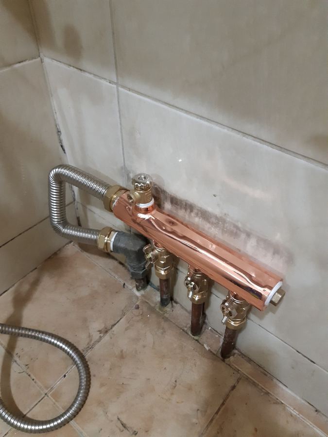 송파구 방이동 아파트 노후 밸브 분리 · 신형 황동 부속 교체